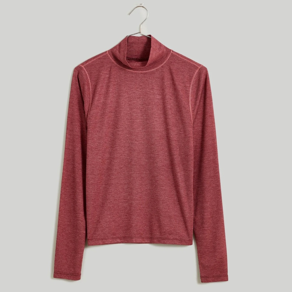 Madewell Women’s Semi-Sheer Mockneck Tee Size Small